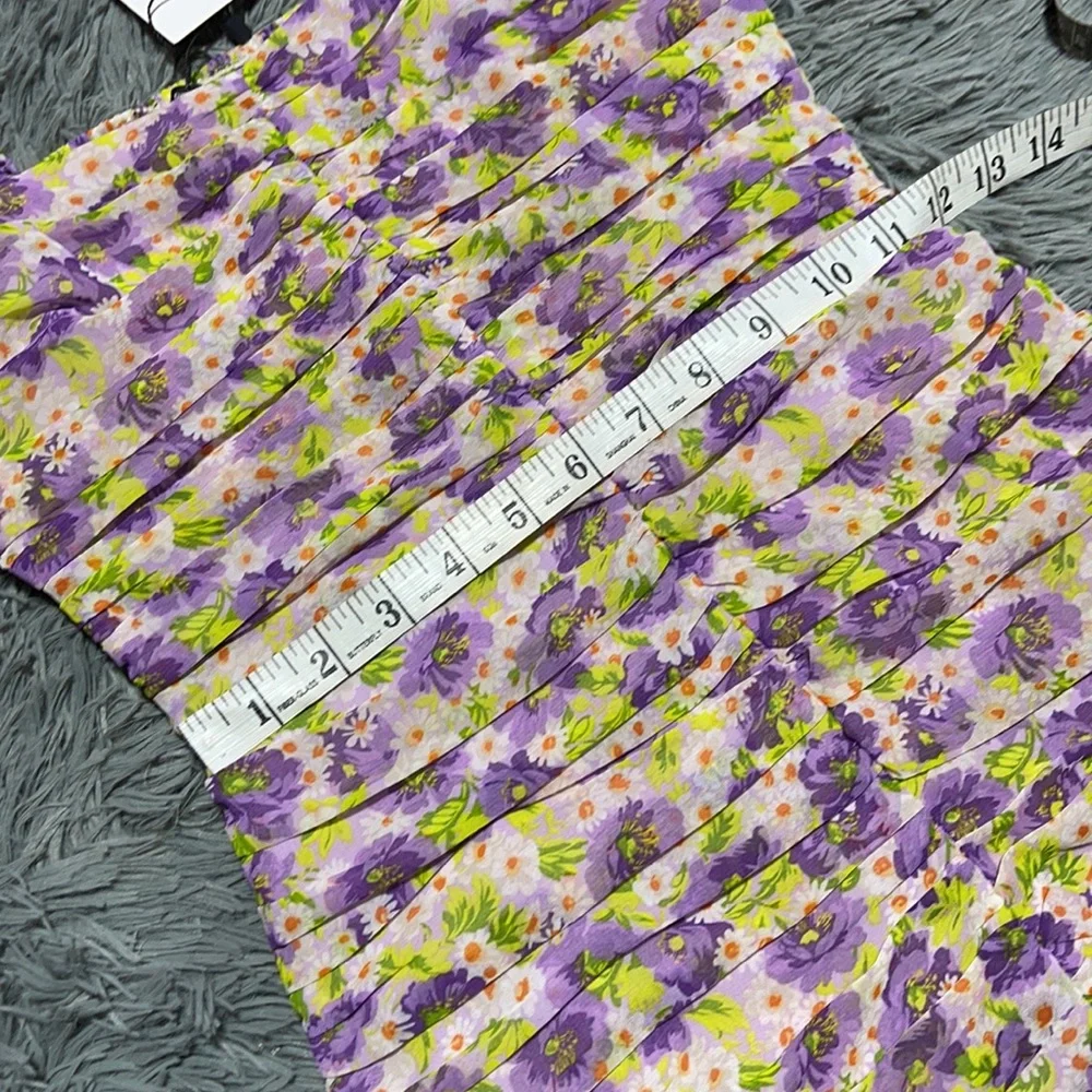 🥰🥰ZARA Floral Ruched Puff Sleeves Mini Dress🥰🥰 - Picture 13 of 16